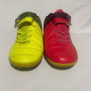 Puma Kids Two-Color Neon Yellow & Pink Sneakers
